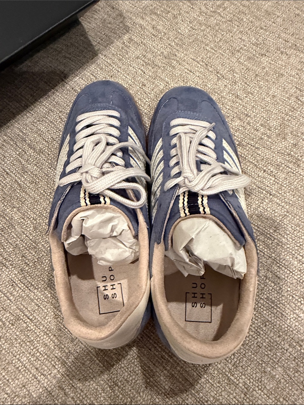 SHUSHOP Stevie Blue Suede Sneakers - Picture 3 of 10